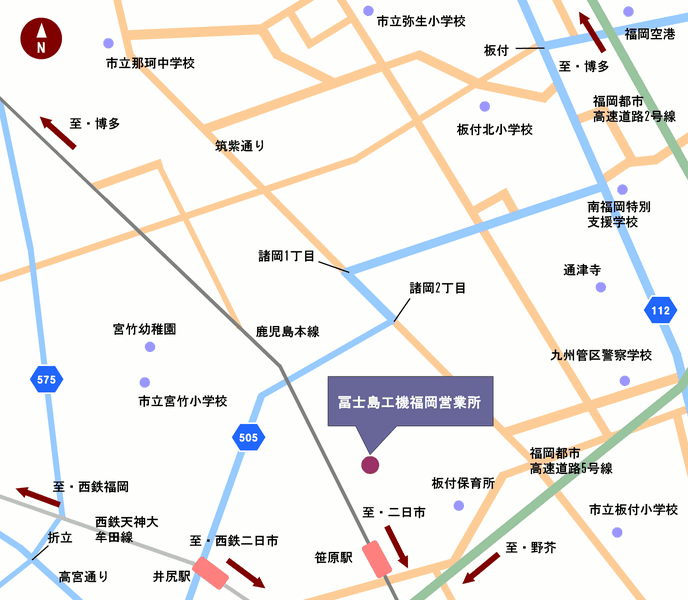 福岡営業所地図